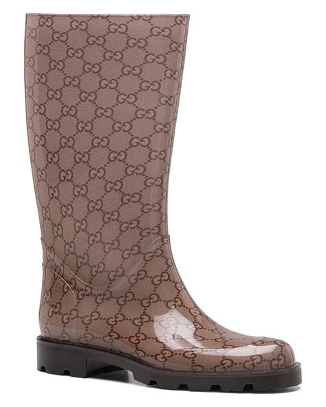 gucci rain boots bloomingdales|gucci monogram thigh high boots.